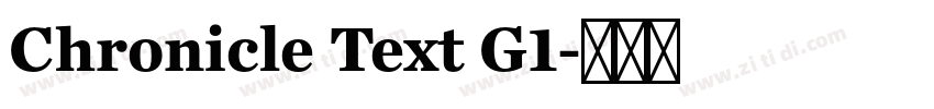 Chronicle Text G1字体转换